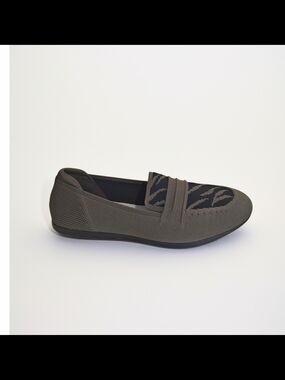 Clarks Olive Green Knit Slip-On Loafer